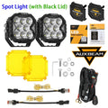 AUXBEAM, 4 Inch, 112W LED Cube Driving Light with Harness, Spot/Flood/Combo Beam