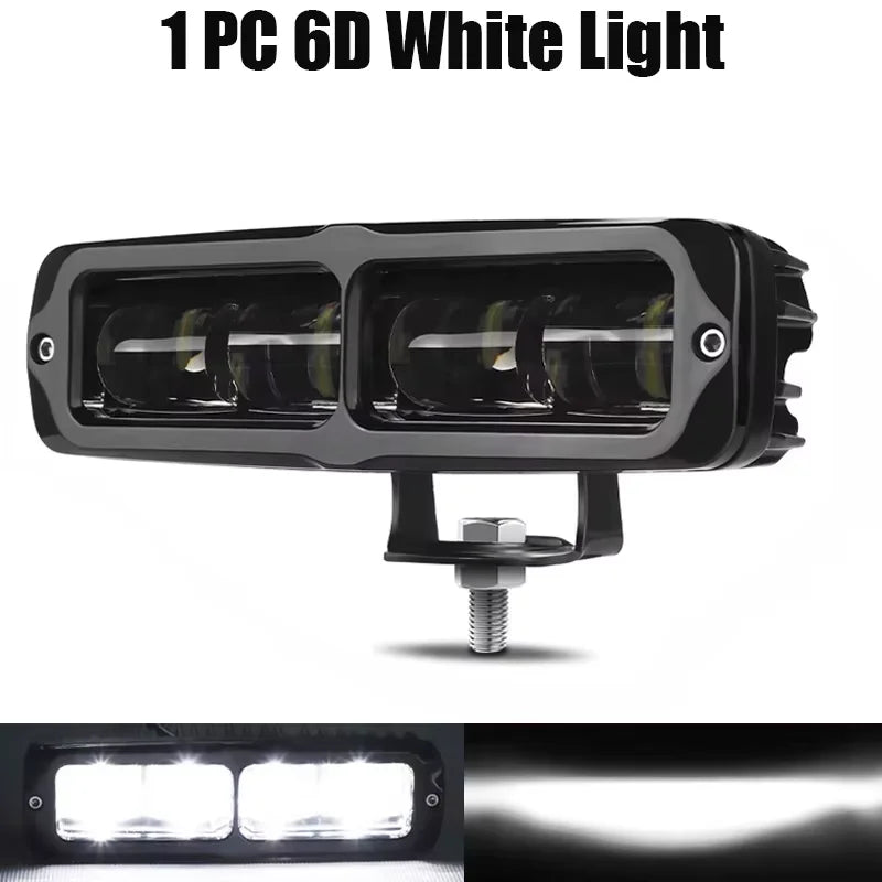 6D Lens led work light bar, 6 inch offroad led light, 12V/24V