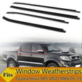 Outer Windows Rubber Belt Strip, Waterproof Seal, 4Pcs, Toyota Hilux Vigo, 2005-2015