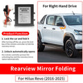 One Touch Auto Fold Mirror Module Kit with Harness, Plug and Play, Toyota Hilux Revo, 2016-2025