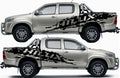 2 Piece Cut Decal, Door Long Stripe Sticker, Toyota Hilux
