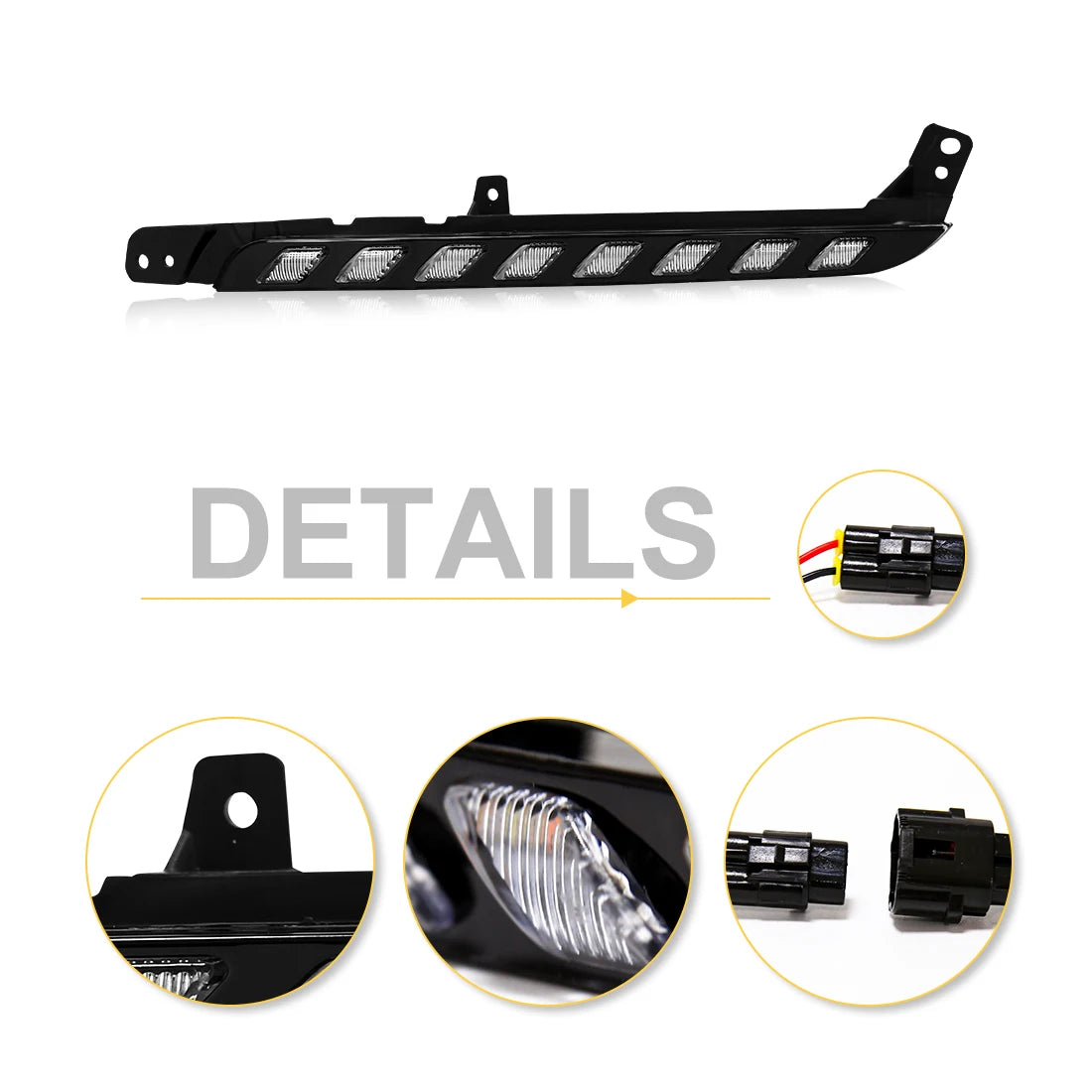 Led Daytime Running Light, Dual Color Headlight Turn Signal Lamp, Toyota Hilux Revo, 2020-2021
