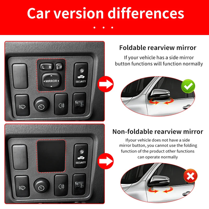 Window Closer Module with Rearview Mirror Folding (IA), Toyota Hilux Vigo (D4D) & Revo, 2005-2024
