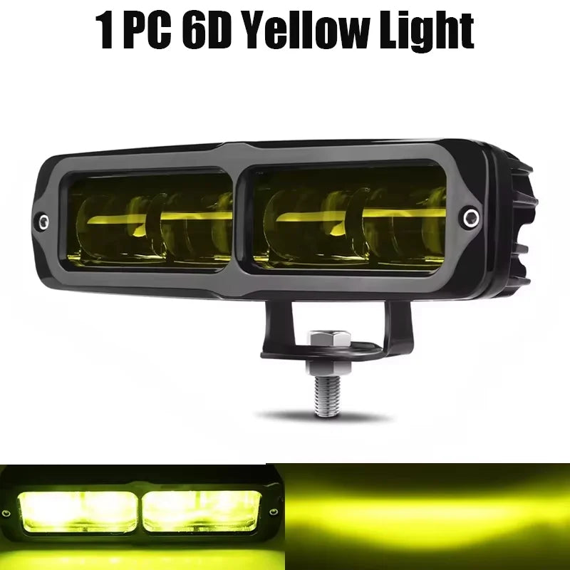 6D Lens led work light bar, 6 inch offroad led light, 12V/24V
