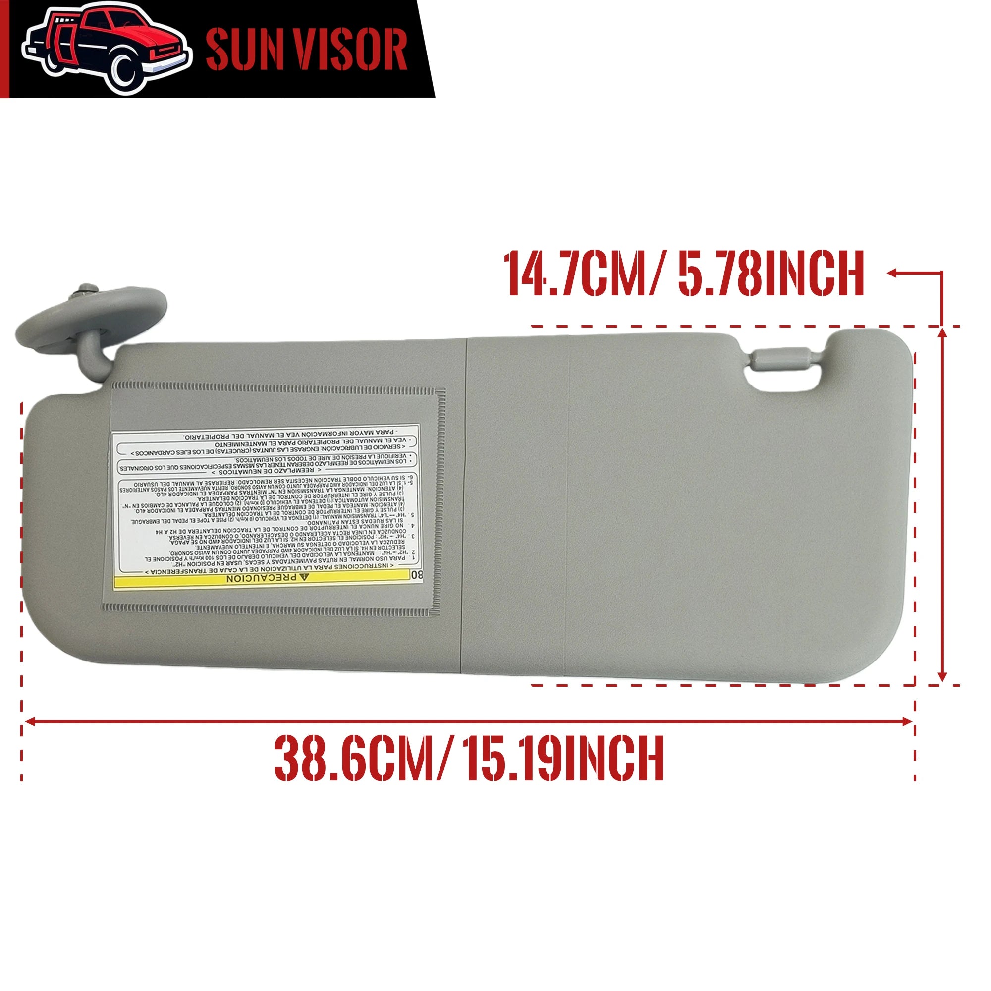Sun Visor Panel, Toyota Hilux Revo/Rocco, 2015-2022, Ref: 74320-0KB00-C0/74310-0KC30-C0