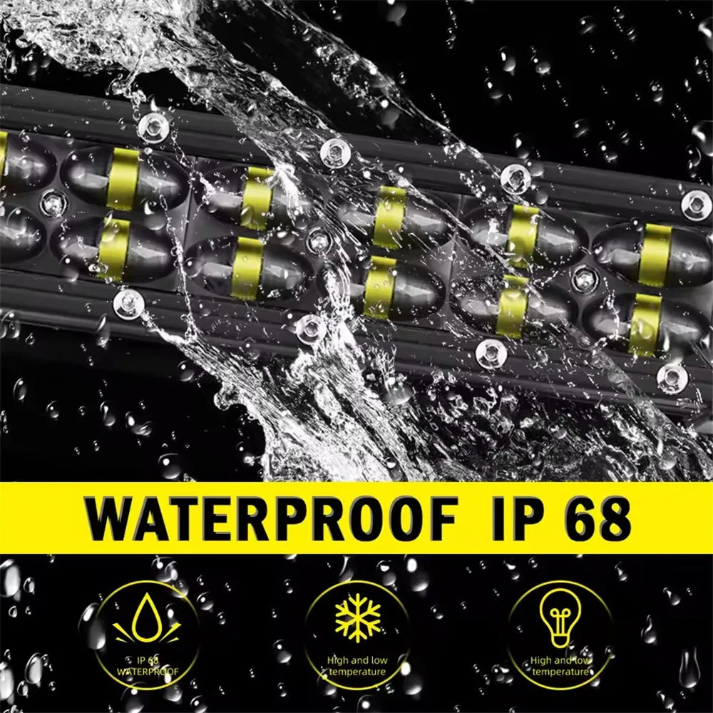 Led Light Bar 2-Rows, Led Work Light, 4x4 Led Light Bar, 12V