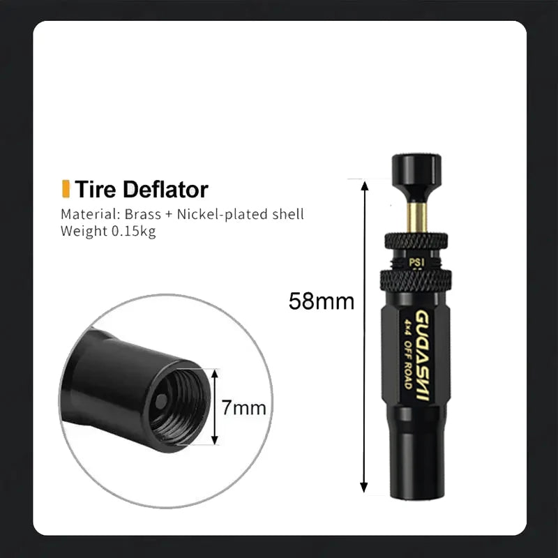 Automatic Tire Deflator, 4 Pieces, Valve Deflation